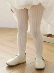 小女童素色褲襪 - 米色 - 查看 4