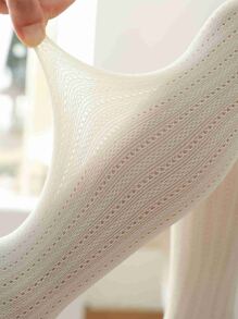 小女童素色褲襪 - 米色 - 查看 5