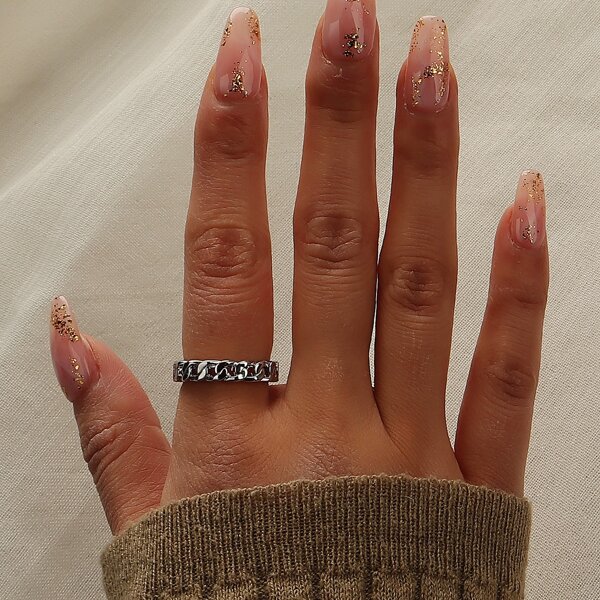 

Chain Design Ring, Silver