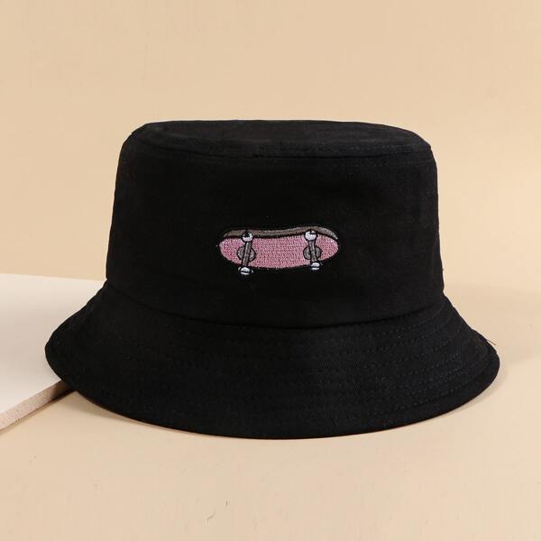 

Cartoon Graphic Bucket Hat, Black