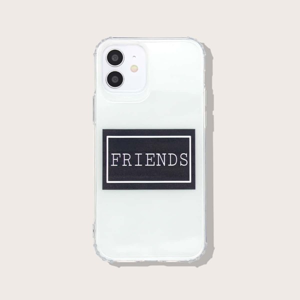 

Letter Graphic Phone Case, Clear
