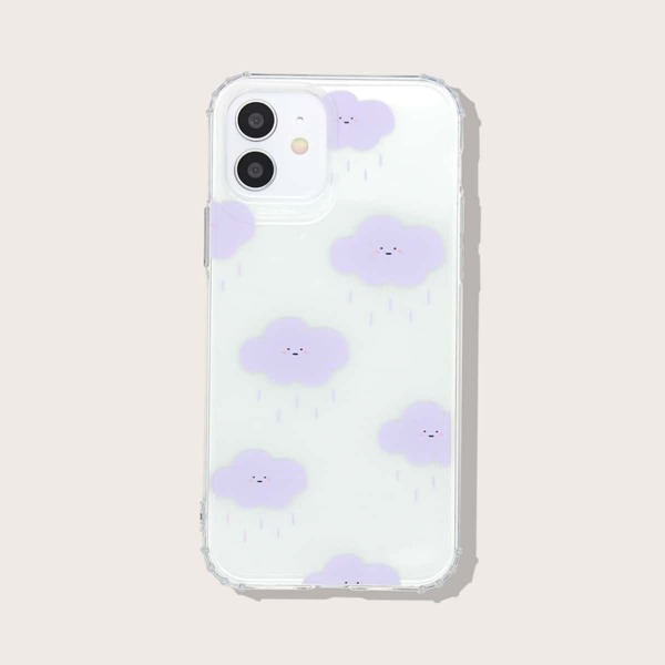 

Cloud Print Phone Case, Clear