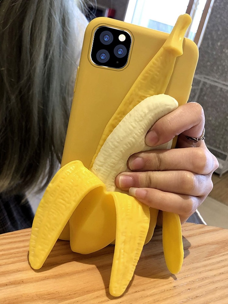 香蕉裝飾手機殼 - 黃色 - 查看 5