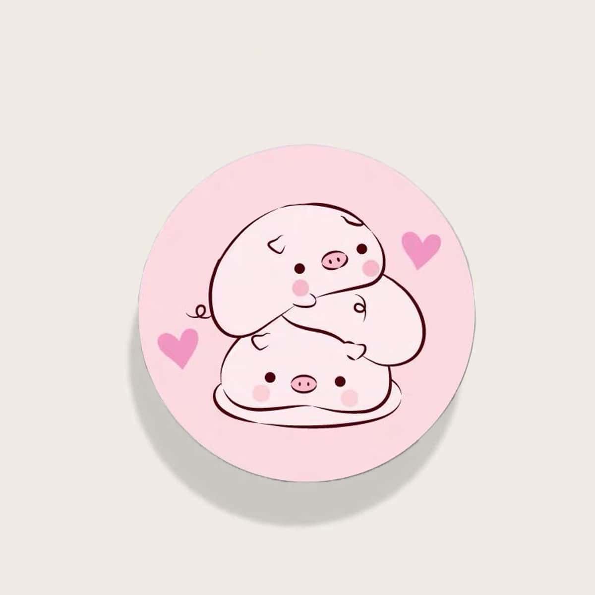 

Cartoon Pig Pop-Out Phone Grip, Pink