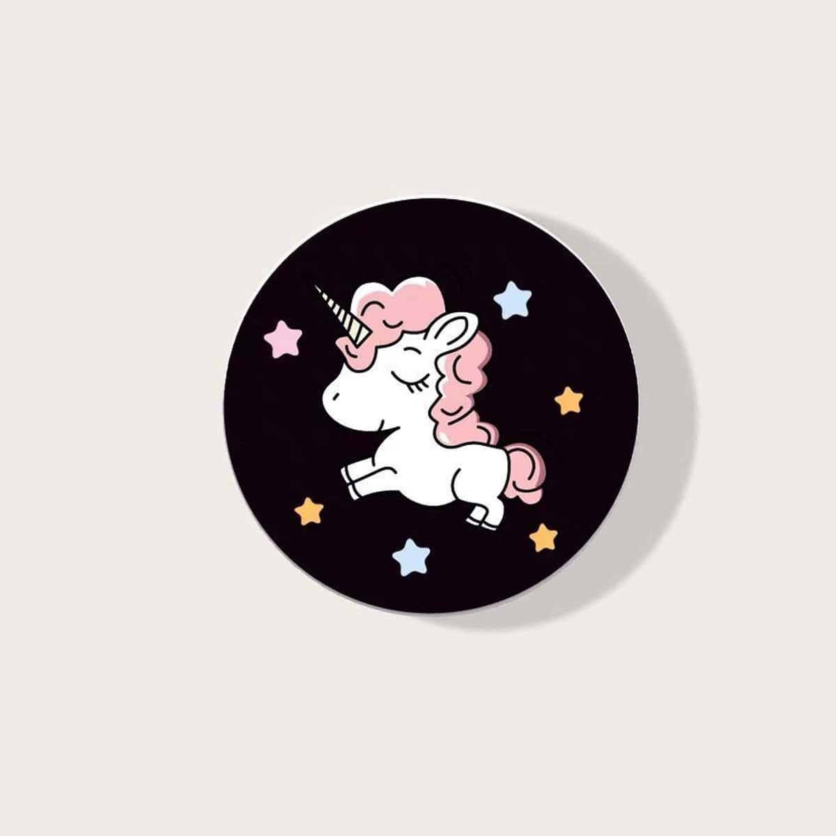 

Cartoon Unicorn Pop-Out Phone Grip, Black