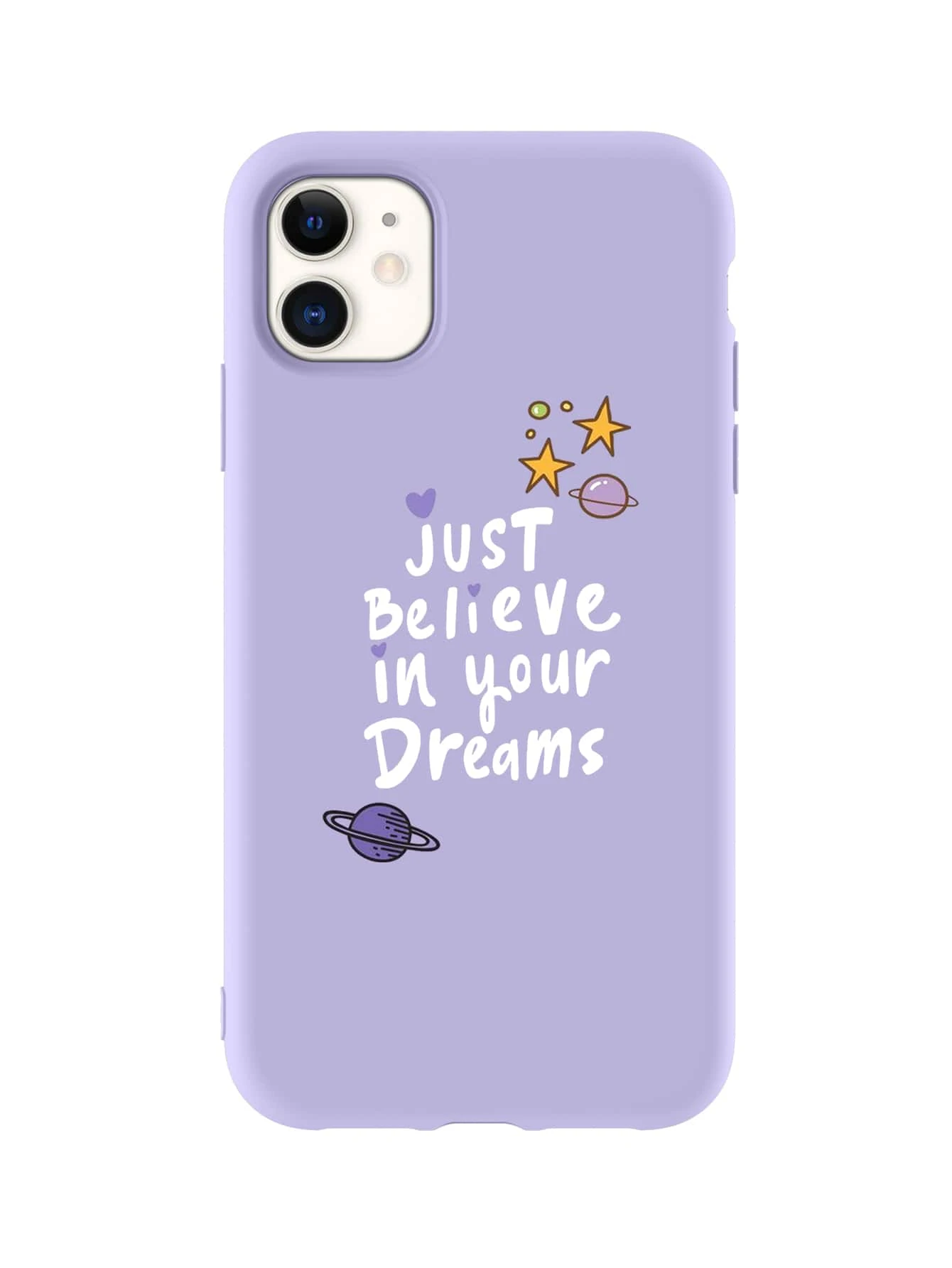 Slogan Graphic Phone Case - Multicolor - View 1