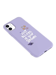 Slogan Graphic Phone Case - Multicolor - View 3