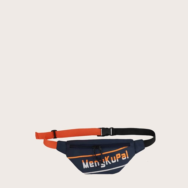 

Kids Letter Graphic Fanny Pack, Navy blue