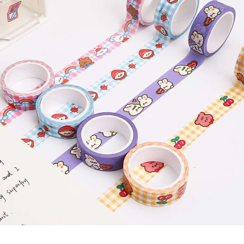 

3rolls Random Cartoon DIY Tape, Multicolor