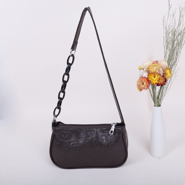 

Cartoon Embossed Shoulder Bag, Brown
