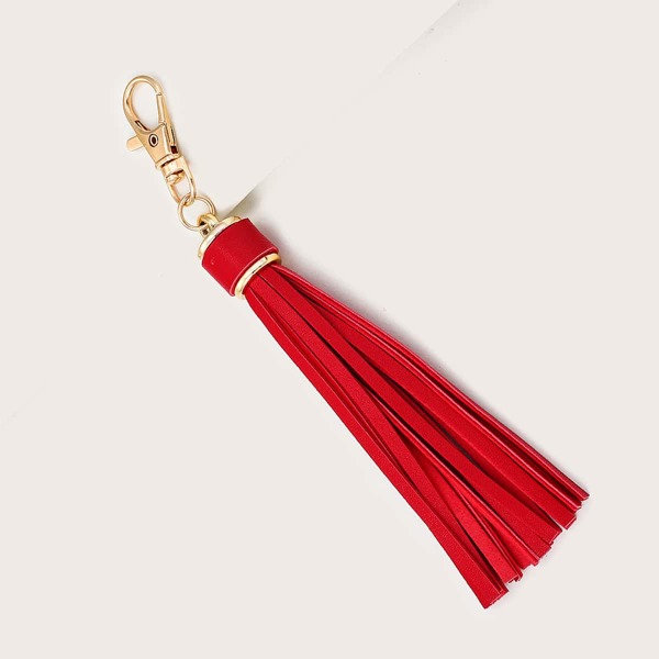 

Tassel Bag Charm, Red