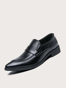 Men Slip On Dress Shoes - Black - View 3