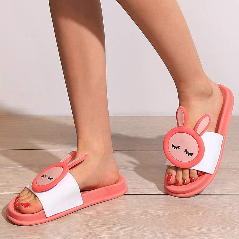 

Cartoon Rabbit Patch Slides, Pink