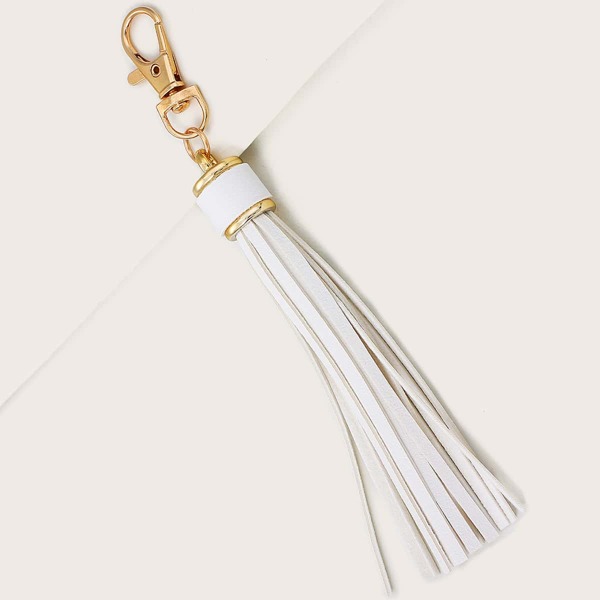 

Tassel Bag Charm, White