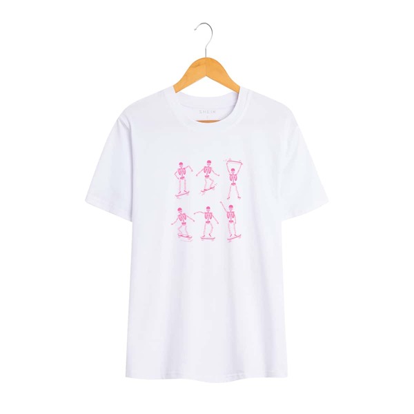 

Human Skeleton Print Tee, White