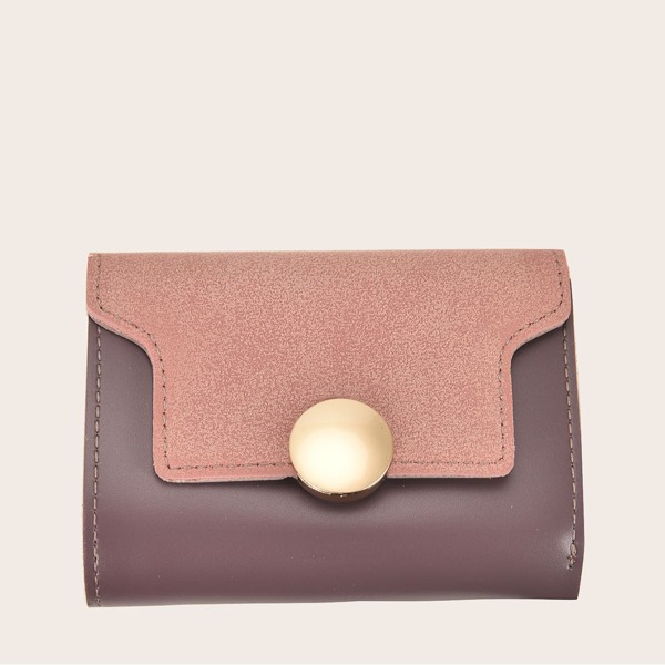 

Snap Button Fold Over Purse, Purple