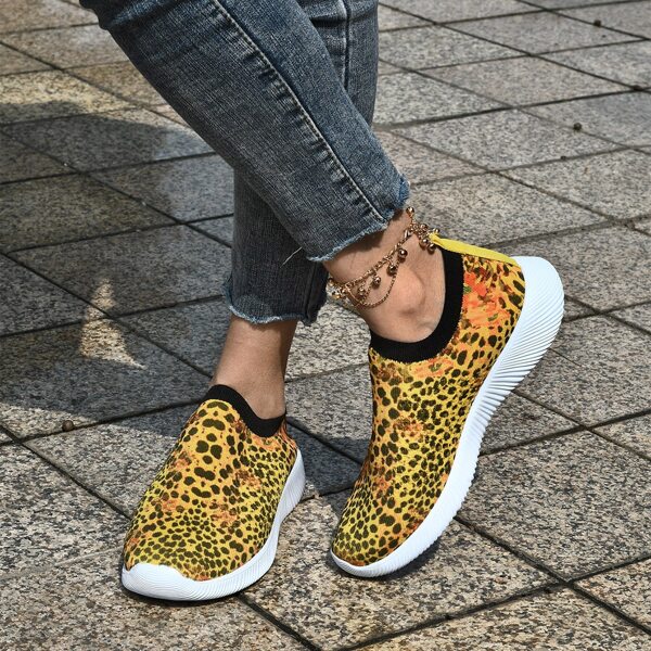 

Slip On Leopard Pattern Sneakers, Yellow