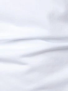 Manfinity Homme Men Half Placket Solid Polo Shirt, For Fall, Long Sleeve Top - White - View 8