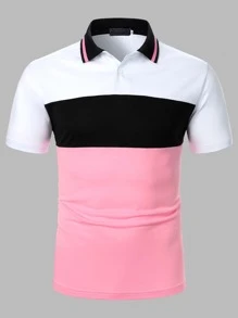 Manfinity Homme Men Color Block Polo Shirt - Multicolor - View 3