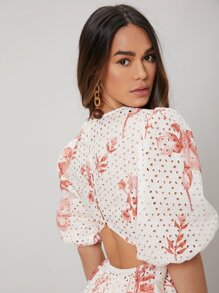 MOTF PREMIUM SCHIFFY PEPLUM TOP - Multicolor - View 4