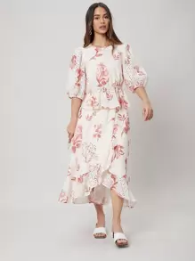 MOTF PREMIUM SCHIFFY PEPLUM TOP - Multicolor - View 8