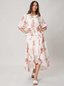 MOTF PREMIUM SCHIFFY PEPLUM TOP - Multicolor - View 9