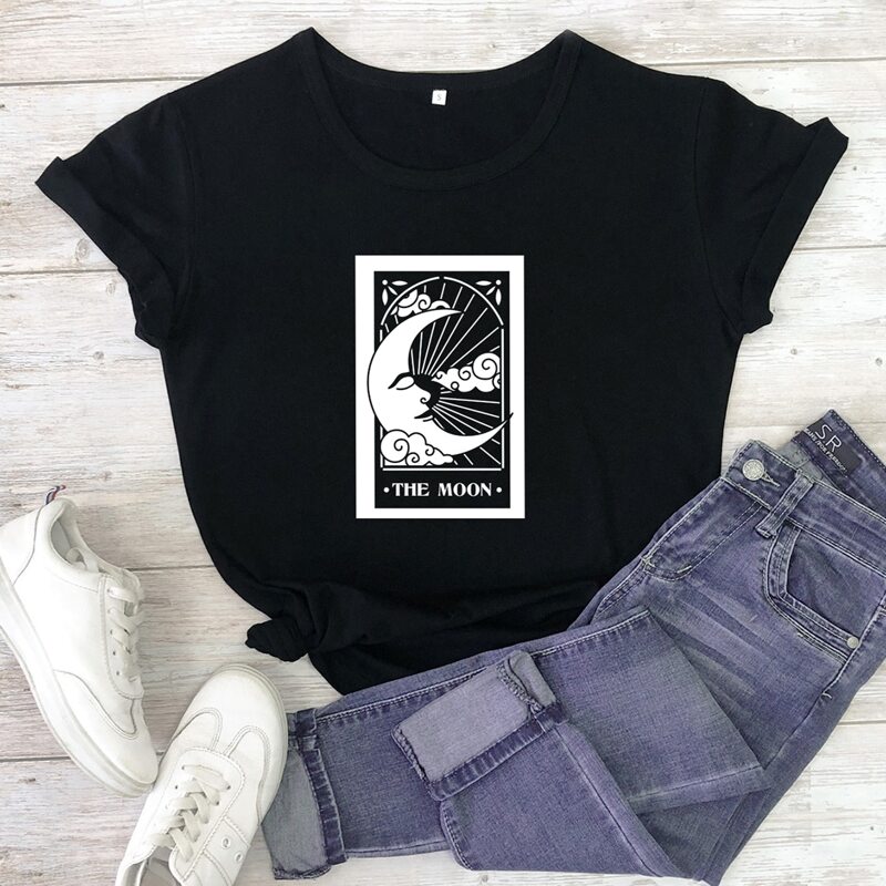 

Letter Moon Graphic Tee, Black