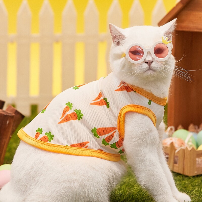 

Rabbit Print Easter Pet Tank Top, White