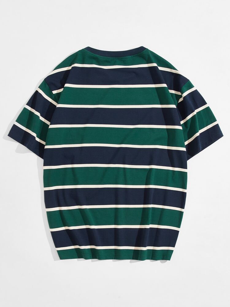 Manfinity VCAY Men Striped Drop Shoulder Tee - Multicolor - View 2