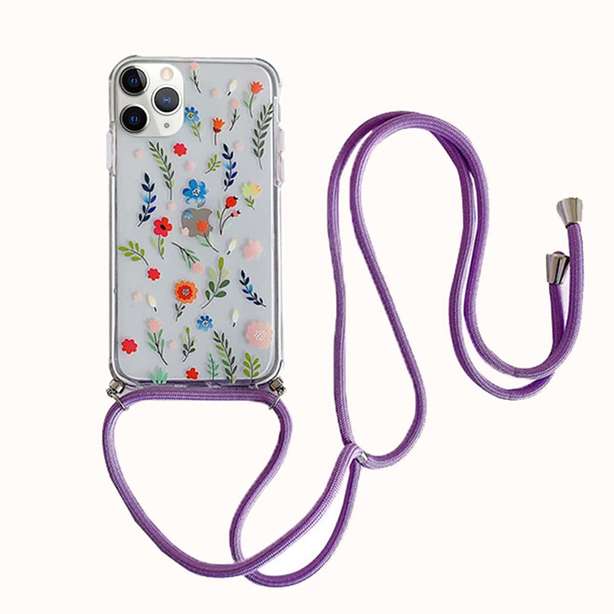 

Floral Phone Case With Lanyard, Multicolor