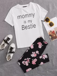 Mulvari Bộ thời trang Hoa Giải trí - Đen và trắng - Xem 1