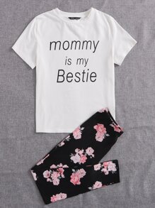 Mulvari Bộ thời trang Hoa Giải trí - Đen và trắng - Xem 3