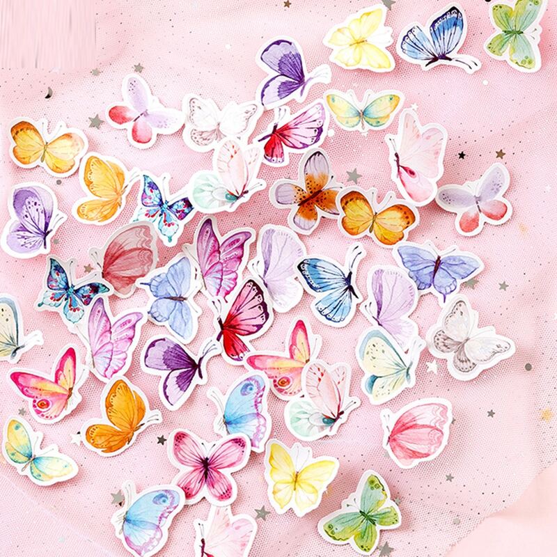 

46pcs Butterfly Shaped Sticker, Multicolor