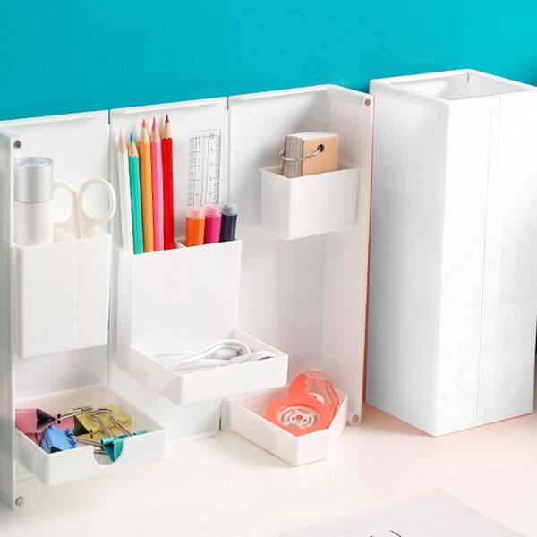 

1pc Foldable Pencil Case, White
