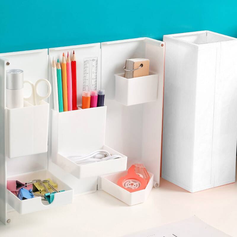 

1pc Foldable Pencil Case, White