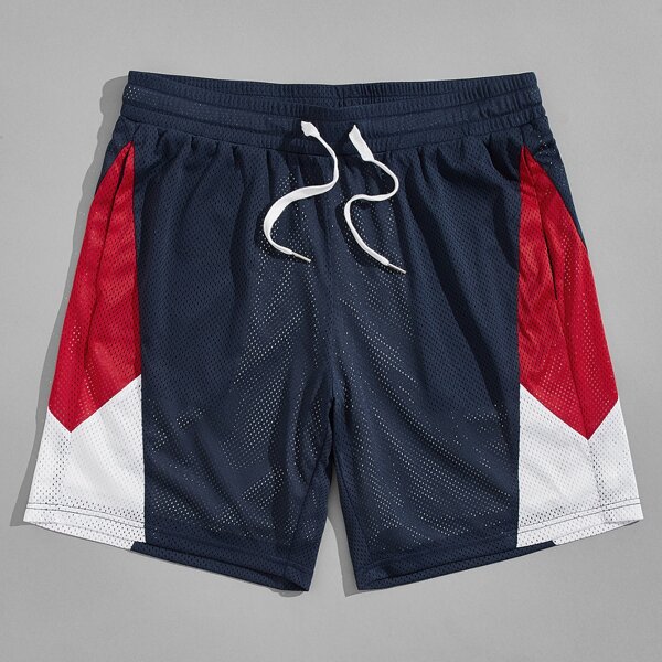 

Men Colorblock Track Shorts, Multicolor