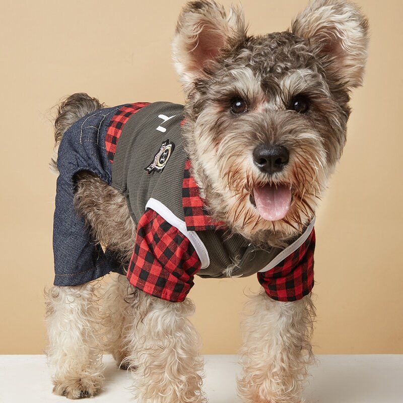 

Plaid Pattern Pet Jumpsuits, Multicolor
