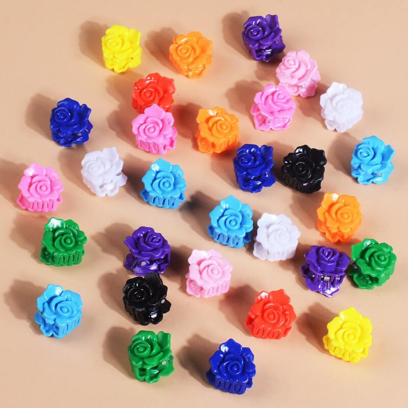 

30pcs Rose Design Hair Claw, Multicolor