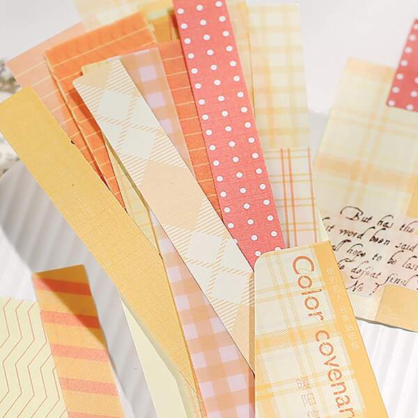 

45pcs Plaid Pattern Random Sticker, Multicolor