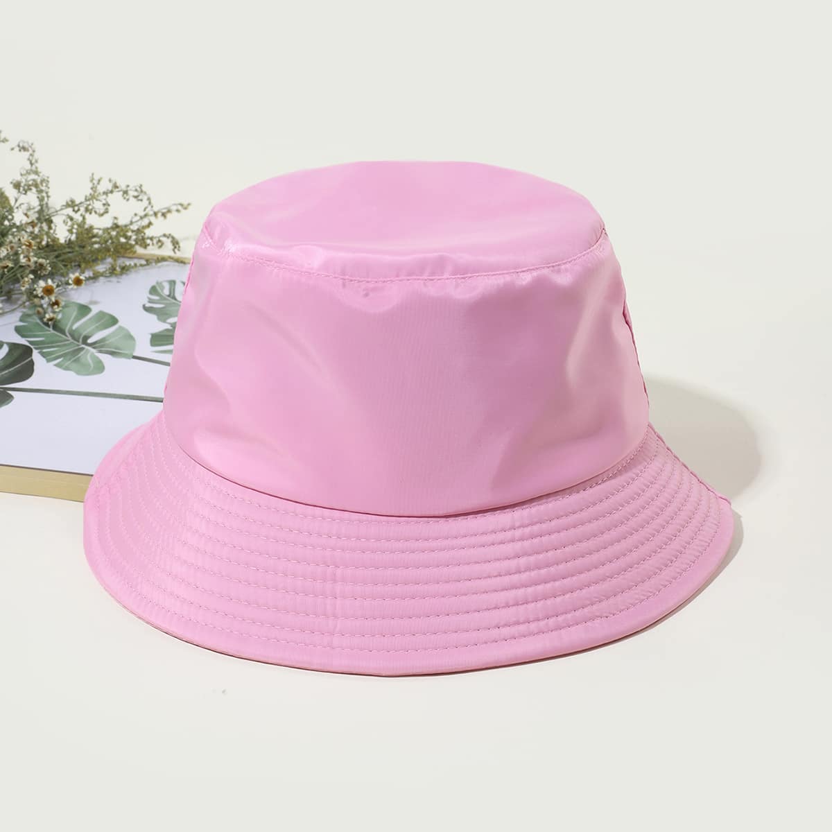

Solid Bucket Hat, Pink