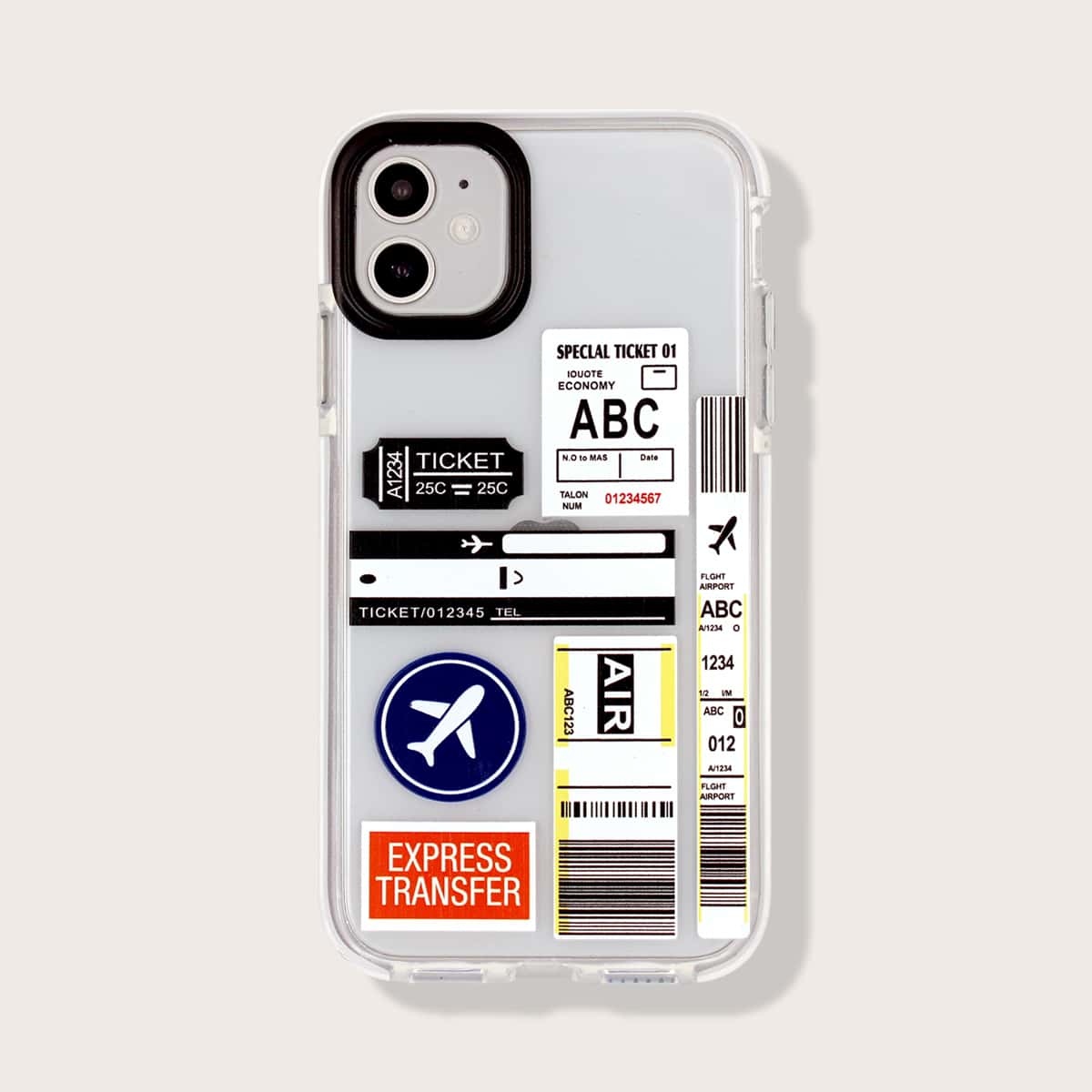 

Letter Clear Phone Case, Multicolor