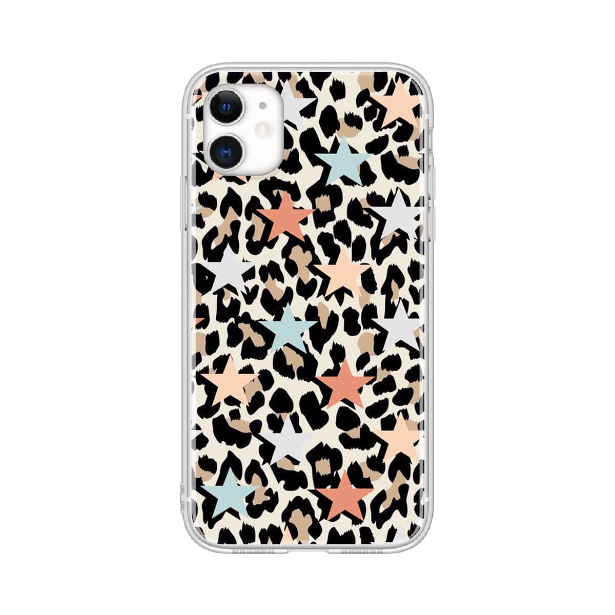 

Leopard & Star Print Phone Case, Multicolor