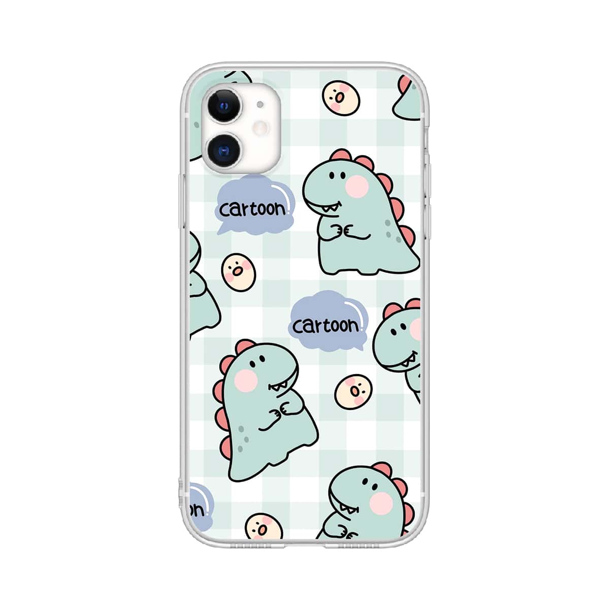 

Cartoon Dinosaur Print Phone Case, Multicolor