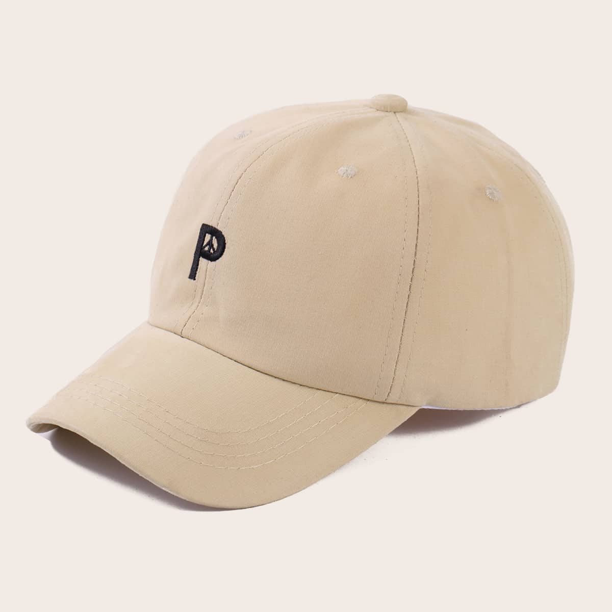 

Guys Letter Embroidered Baseball Cap, Khaki