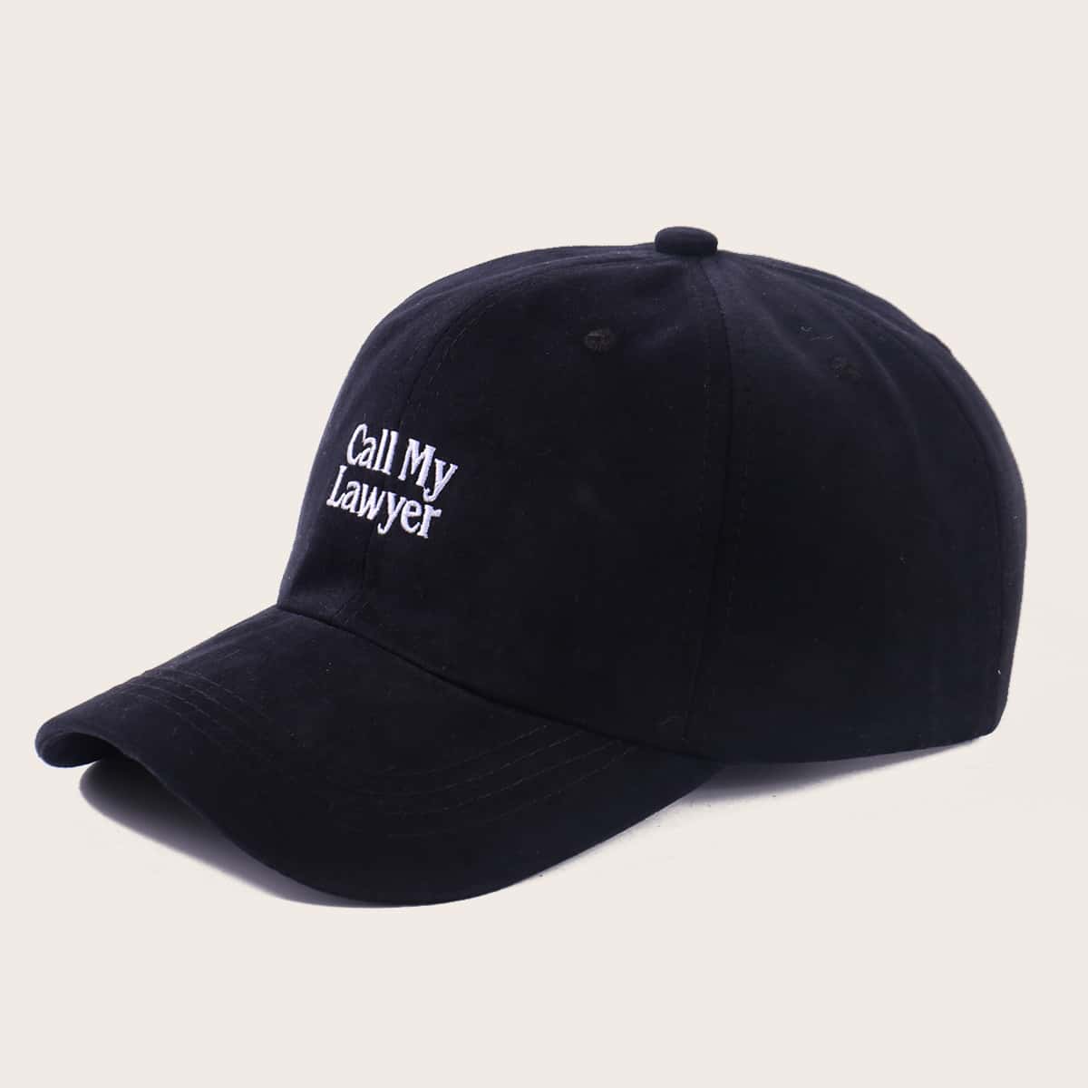 

Guys Letter Embroidered Baseball Cap, Black