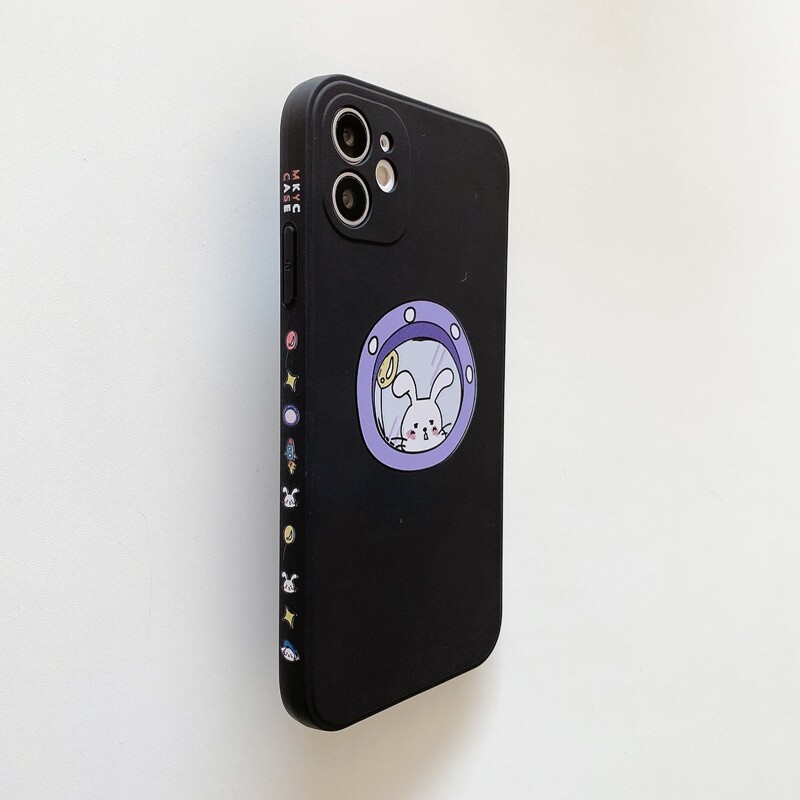 

Cartoon Rabbit Phone Case, Black
