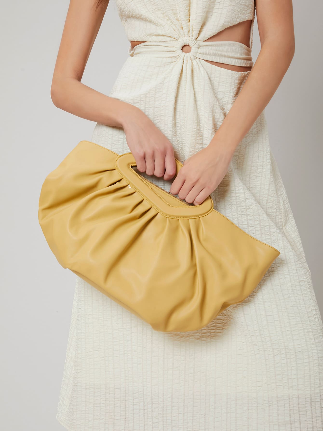 Ruched Tote Bag