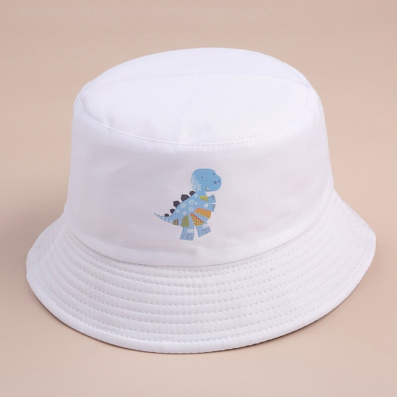 

Cartoon Graphic Bucket Hat, White