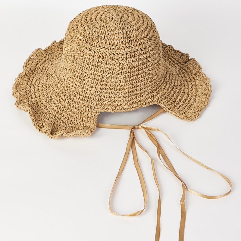 

Solid Straw Hat, Camel