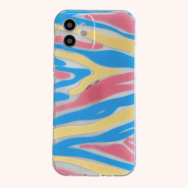 

Colorful Zebra Striped Phone Case, Multicolor